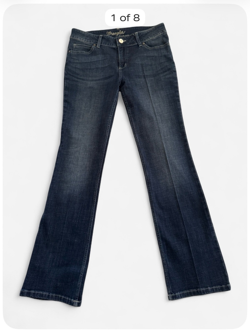 Wrangler Women’s 9x32 Bootcut Jeans Mid Rise Dark Wash Western Y2K Stretch